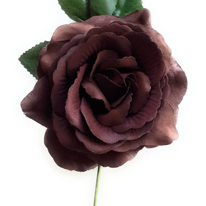 BRANDELIA - Wholesale Artificial Flowers - Flamenco Flower Medium Hair Ø13cm · Brown