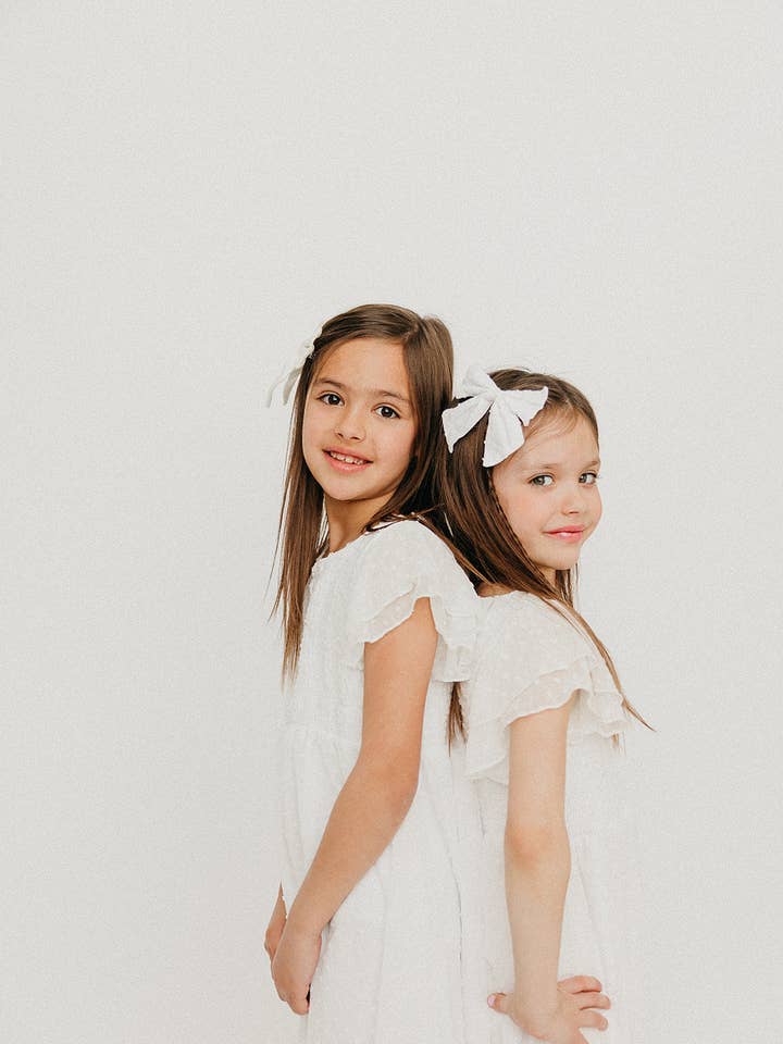 Amelia White Swiss Dot Dress for wholesale by Navy Fields