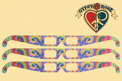 Gypsy Rose - Vente Lunettes de soleil – unisexe - TEINTES PSYCHÉDÉLIQUES TYE DYE0