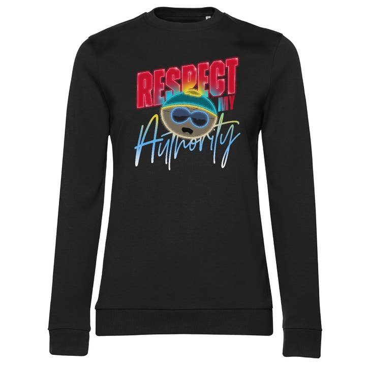 Sweat-shirt girly « Respect My Authority » motif enseigne au néon pour la vente par Hybris Production AB