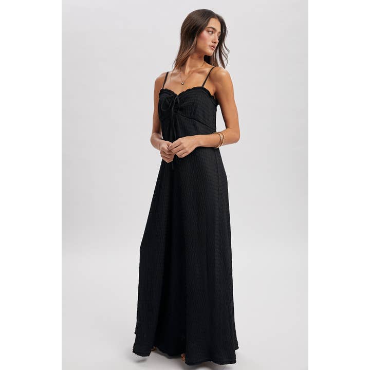 Wishlist Apparel - Wholesale Dress - Women's - TEXTURED TIE-FRONT MAXI DRESS / WL25-117129