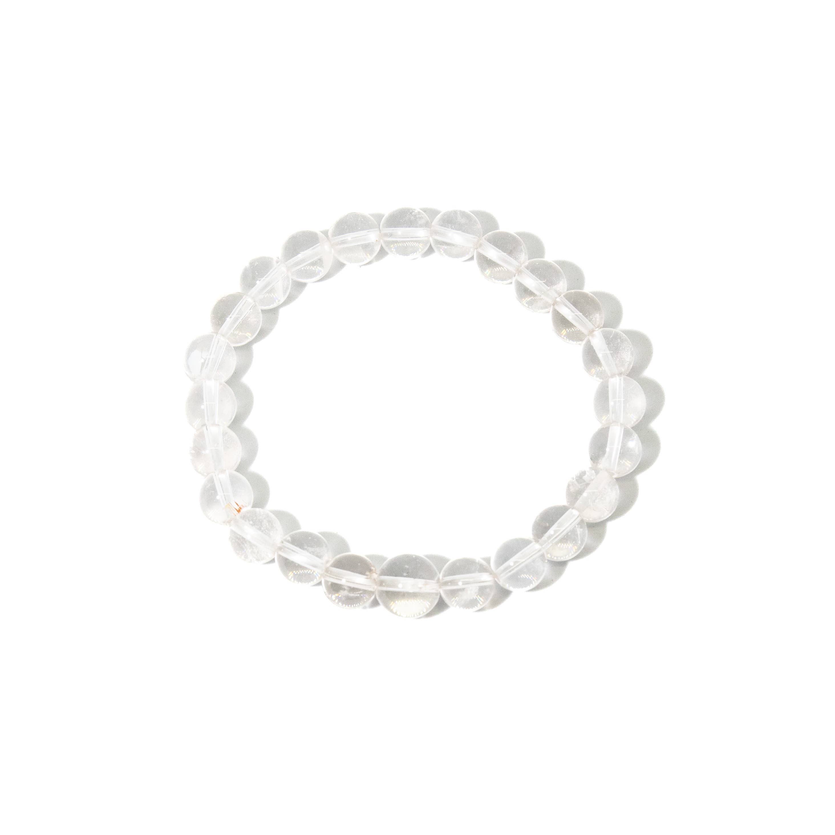 Namu Baru Inc. – wholesale Pärlarmband – Klar Quartz Crystal Beaded Armband - Handled Mala - 8mm2
