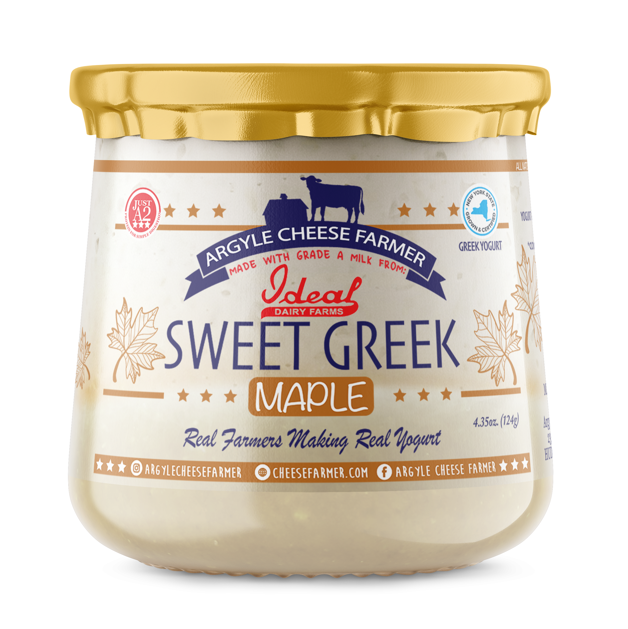 Argyle Cheese Farmer - Wholesale Cheese - Argyle Cheese Farmer Sweet Greek 4.35 oz. Yogurt4