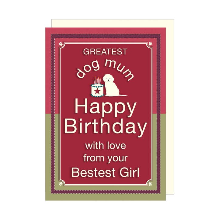 Kaarten van de Hond | Wenskaart 'Allerbeste Meisje' voor wholesale door The Little Dog Laughed