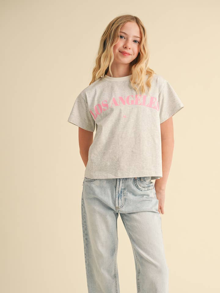 heart and arrow – wholesale T-shirt med screentryck – Barn – Boxig t-shirt för tweenflickor med tryck (7–14 år)1