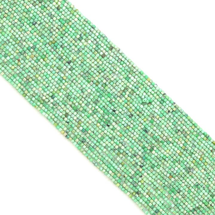 BestBeads&Beyond - Wholesale Beads - 2.5mm Genuine Variscite Faceted Cube Beads, Sku#U19342