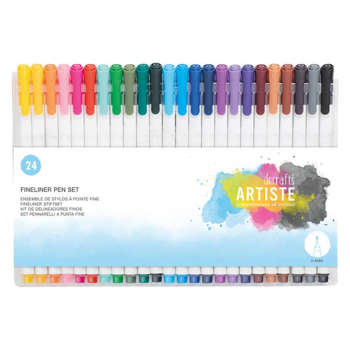 Artiste Fine Liner Pen Set (24pk) for wholesale by West Design Products UK