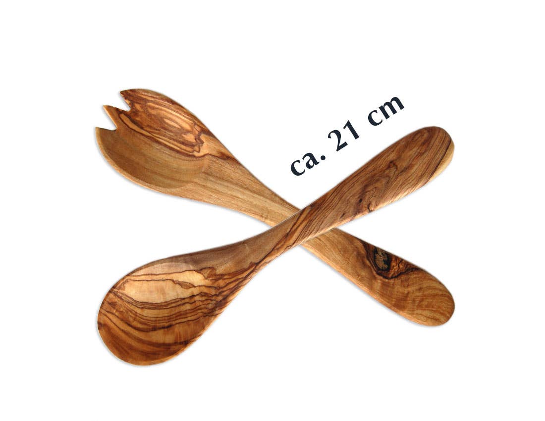 olivenholz-erleben - Wholesale Serving utensil - Small salad servers 21 cm