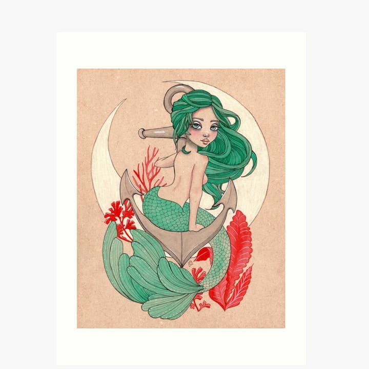 Impression d'art corail pour la vente par The Art of Lea Barozzi