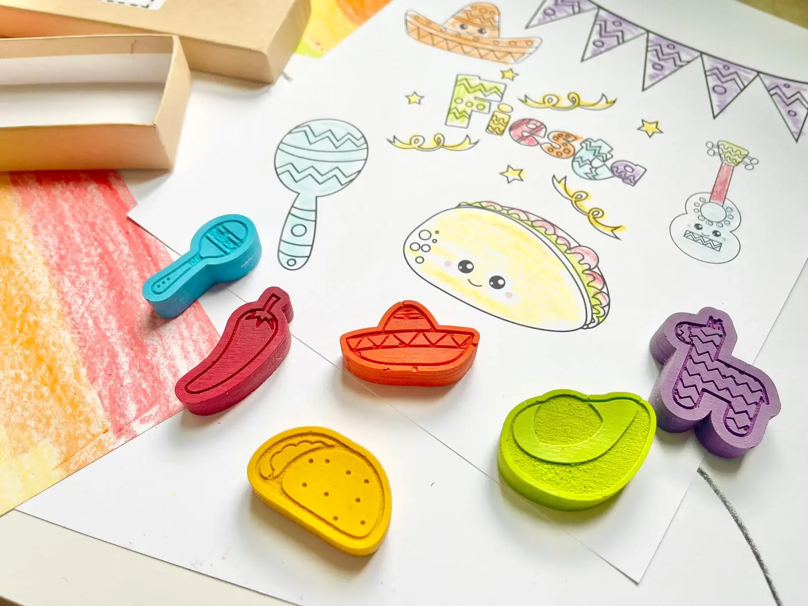 KagesKrayons - Wholesale Crayons – Child & baby - Taco Time Crayons Gift Box5
