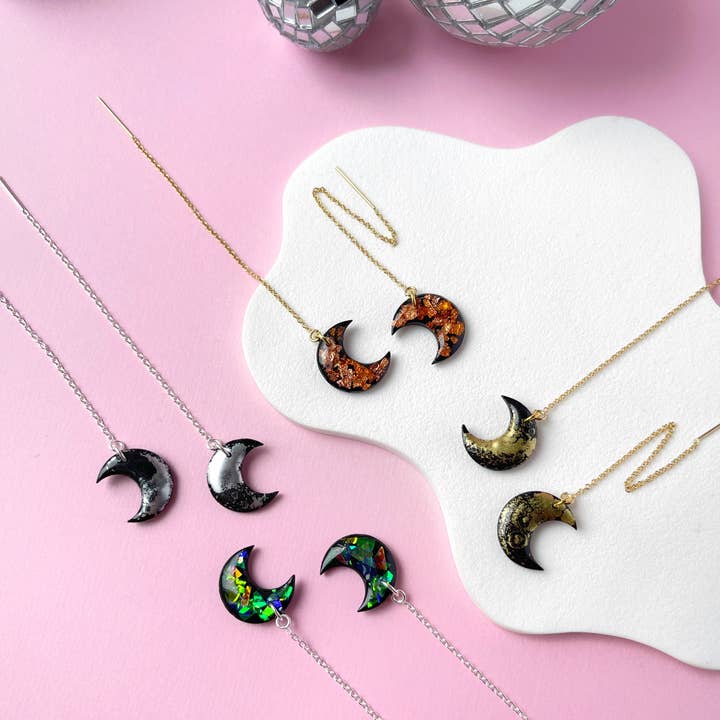 Pendientes de enhebrador Luna para venta al por mayor de HELLO EMU