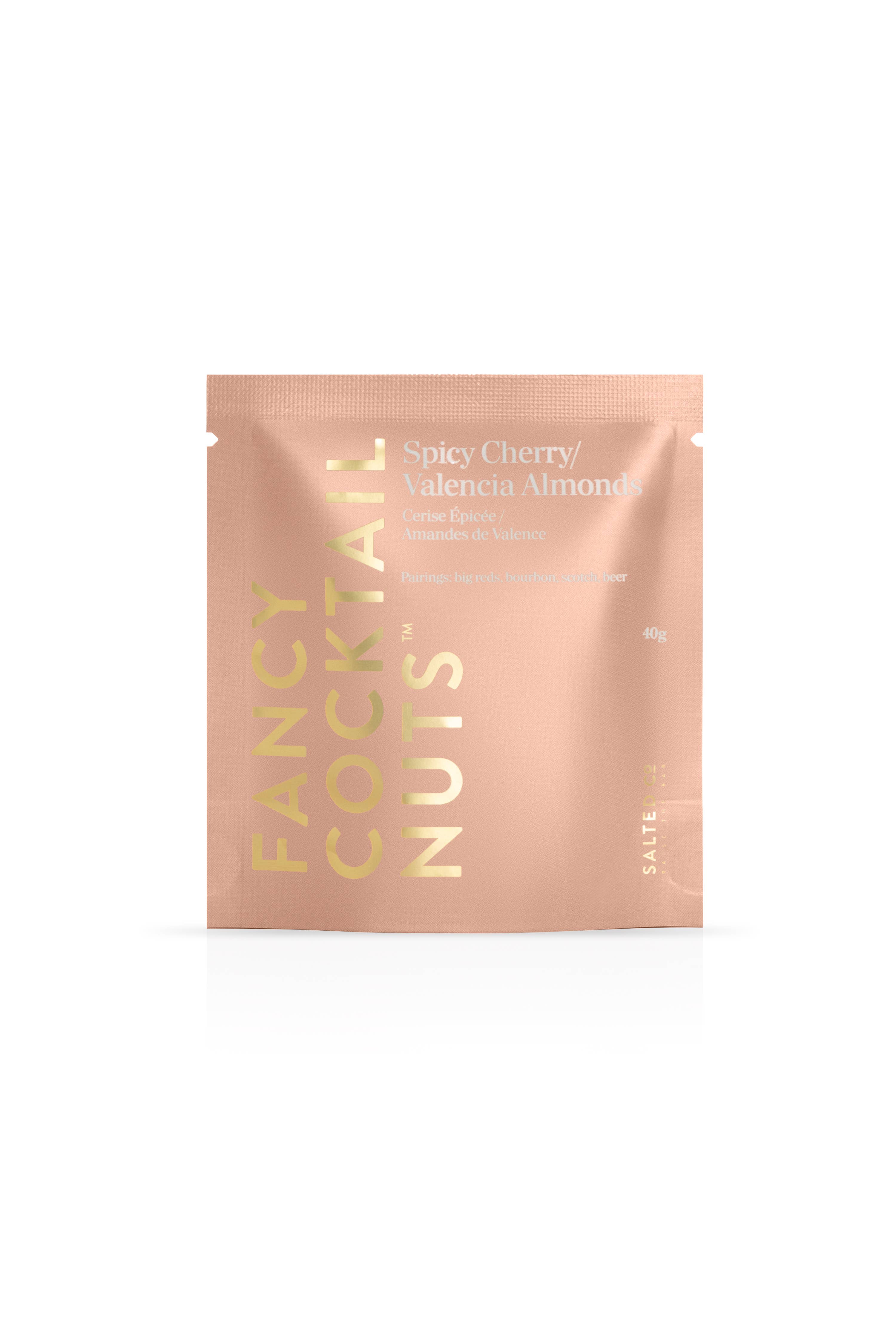 Salted Co Fancy Cocktail Nuts - Wholesale Nuts - 40g Spicy Cherry/ Valencia Almonds