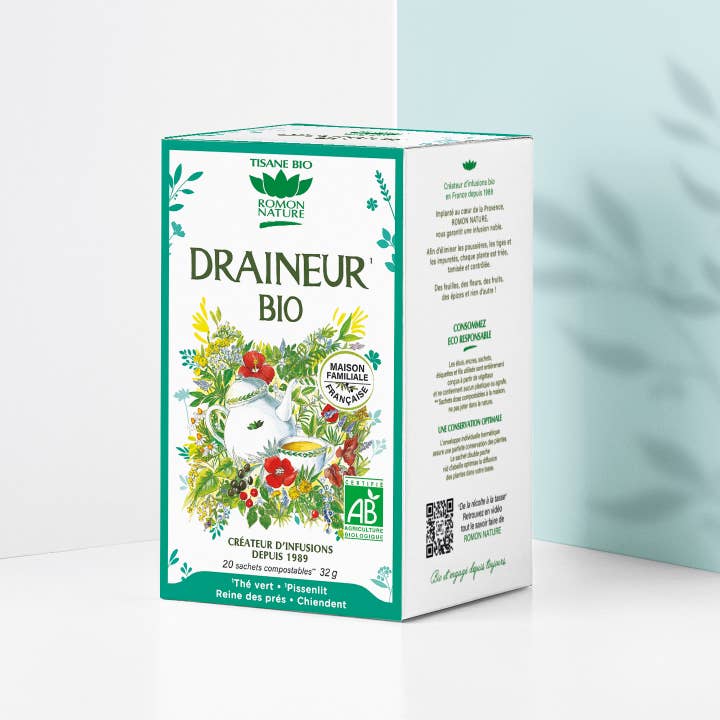 Organic Draining Herbal Tea* for wholesale by PROVENCE D'ANTAN