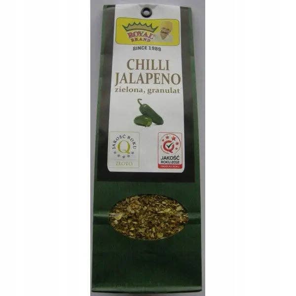 Chili jalapeno grön paprika, granulat flingor 40 g för wholesale av Royal Brand