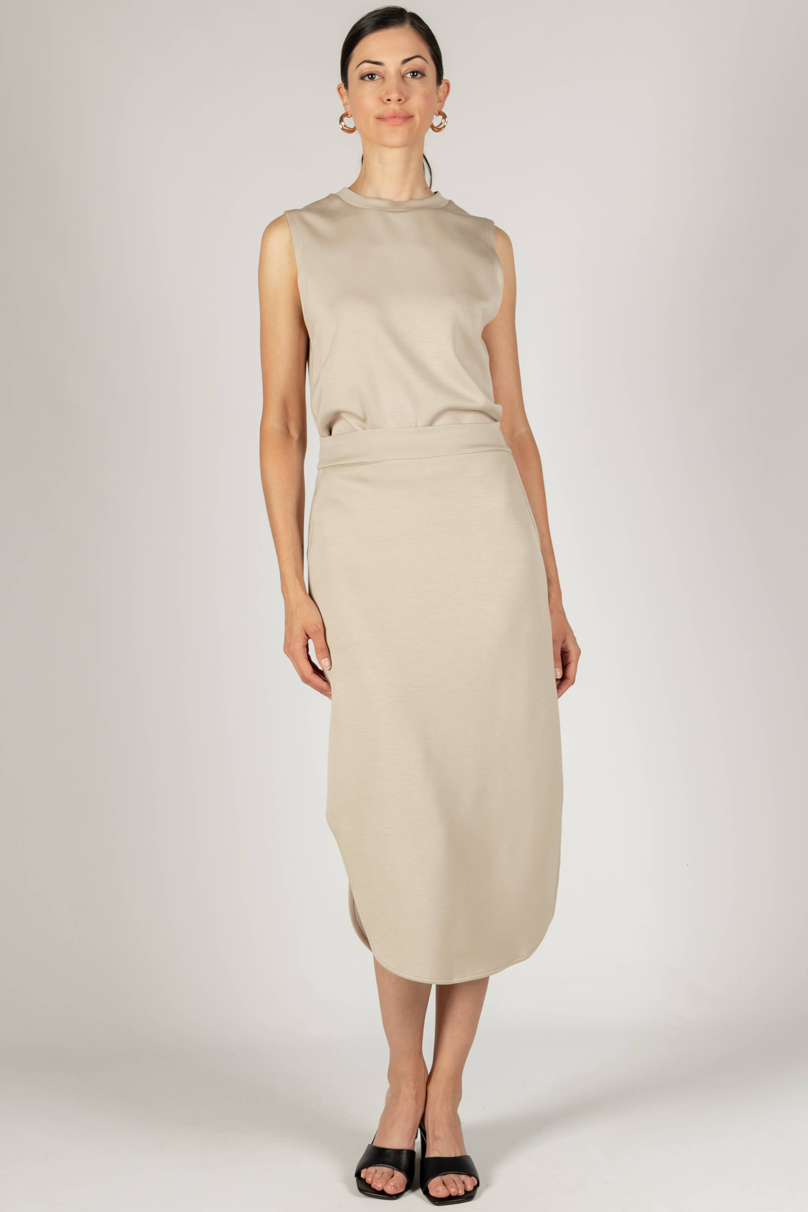 P. CILL - Vendita all'ingrosso Gonna - Donna - Gonna midi in modal Butter P. CILL2