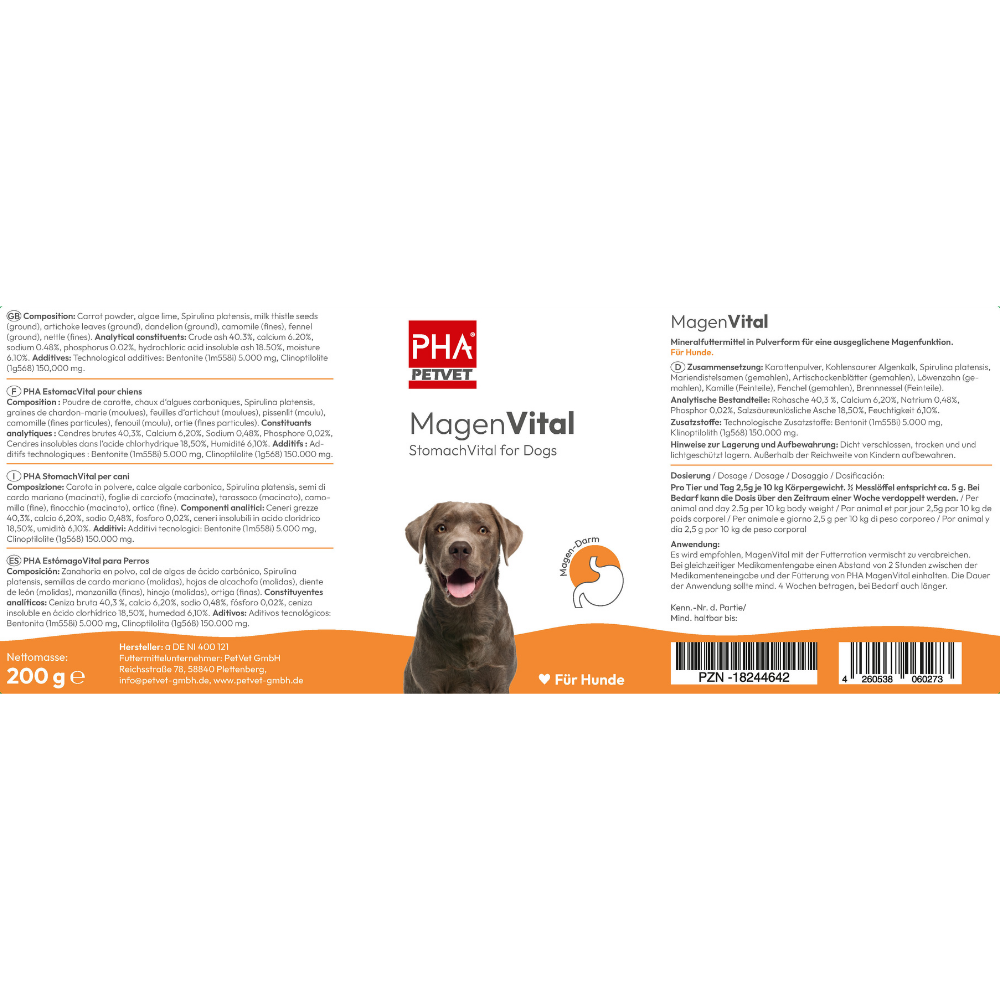 Kauartikel.com GmbH - Wholesale Pet Supplement - Dog - PHA MagenVital for dogs 200g4