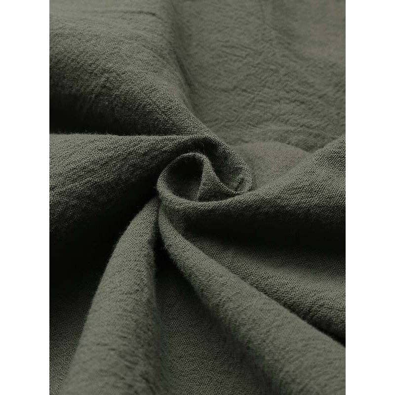 UZ Wholesale Store - Vente Salopette – femme - Combinaison unie à boutons en lin et coton, style large à col licou7