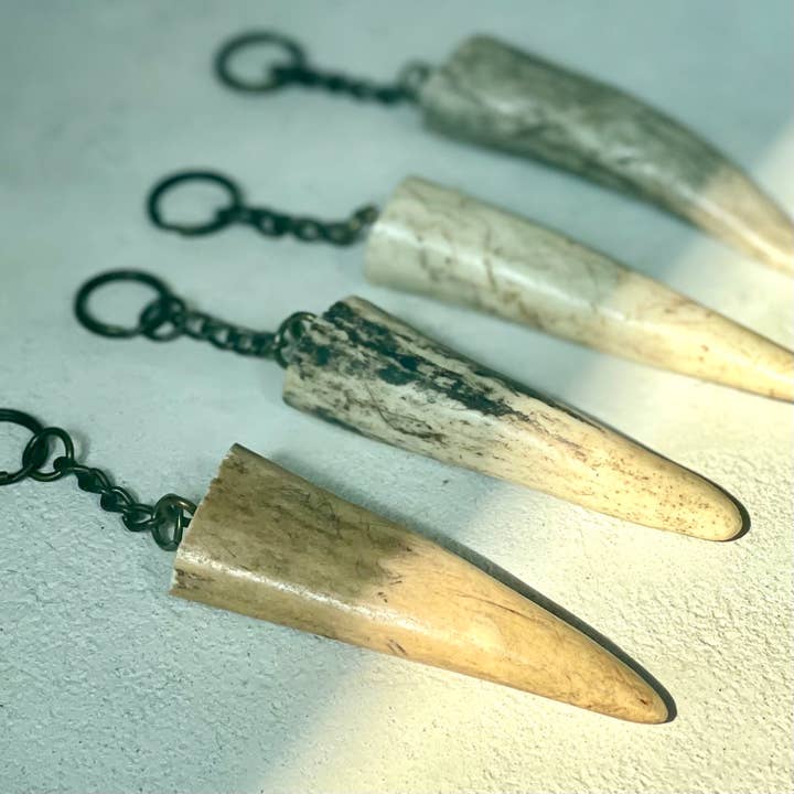 L Rae Charm - Wholesale Keychain - Unisex - Deer Antler Tine Keychain Keyring