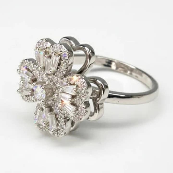 Spinnerblomring – Tvåfärgad guld- och silverfidgetspinner för wholesale av Loli