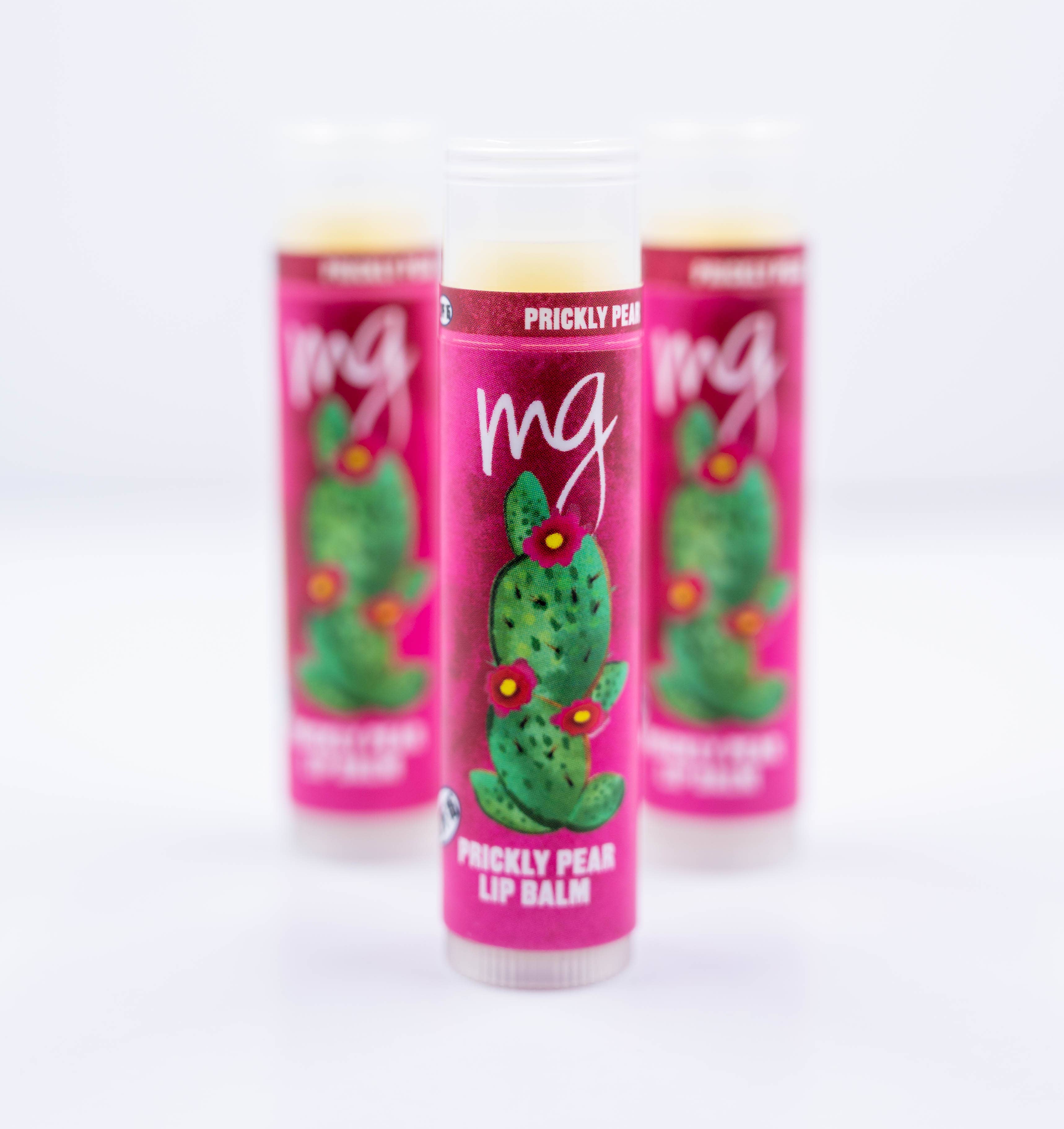 Mad Gab's - Wholesale Lip Balm - 48pc MG Prickly Pear SPF 15 Lip Balm Bin1