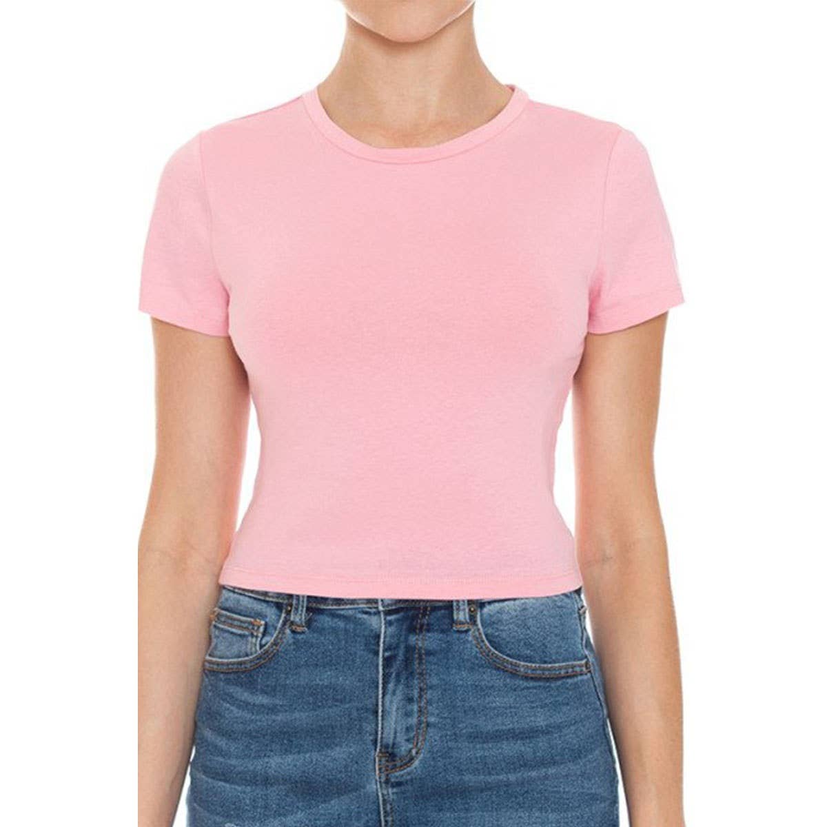 UP CLOTHING - Vente T-shirt – femme - T-SHIRT COURT À MANCHES COURTES ET COL ROND11