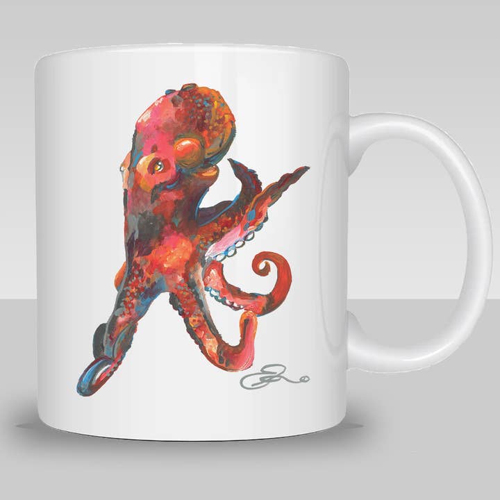 Animals – Giant Pacific Octopus Coffee Mug for wholesale by Eric Hanson Artwork