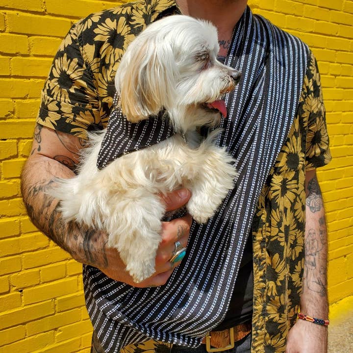 Walking Palm - Venta al por mayor Transportín - Gatos y perros - Eslinga para perros - Tejido a rayas2