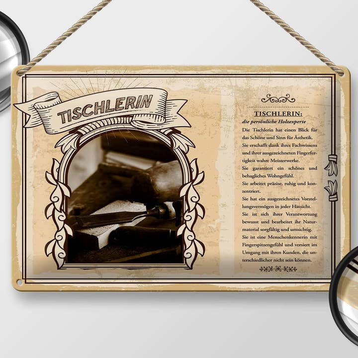 Femer - Wholesale Sign - Professions Carpenter Wood Expert Tin Sign 30x20cm1