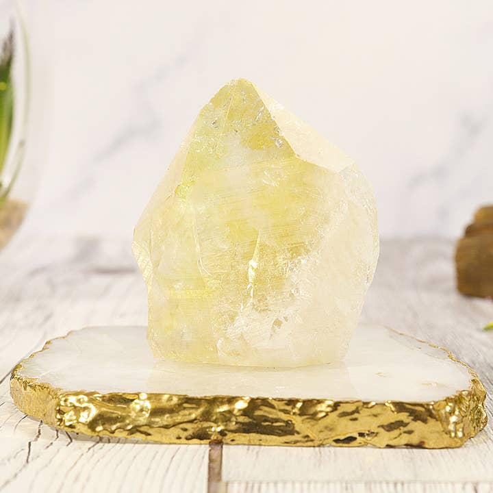 Natures Artifacts Inc - Vente Pierre et cristal de spiritualité - Angel Aura Citrine Point Base1