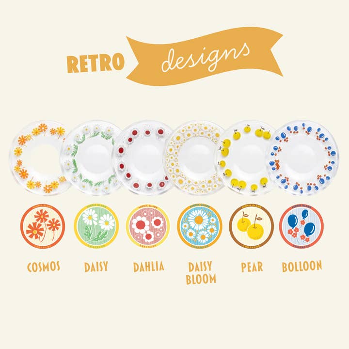 ADERIA - Wholesale Decorative Plate/Dish/Bowl - ADERIA Retro | Mini Plate | 16 Pattern Options18