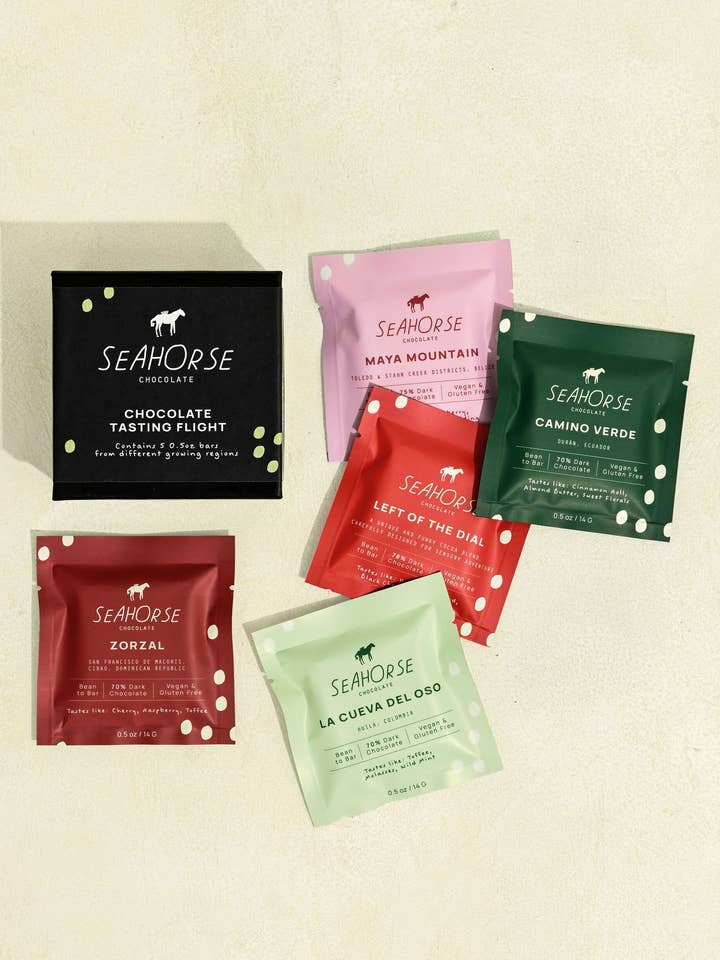 Vol de dégustation de chocolat pour la vente par Seahorse Chocolate