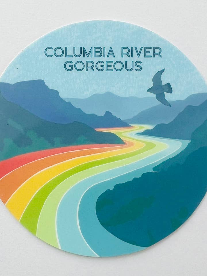 Columbia River Gorgeous Sticker for wholesale by Underbrush Art