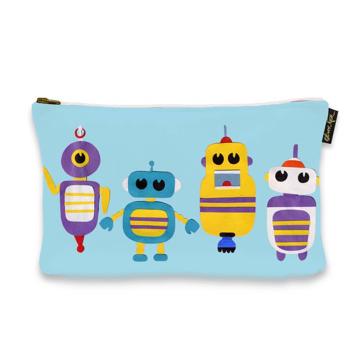 Oliver Gal All Together Now - Blue Art Pouch (Size 9x6) for wholesale by The Oliver Gal Artist