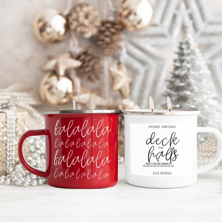 Gia Roma - Wholesale Jar/Filled Candle - Christmas Scented Candles Soy, Unique Holiday Mug Candles lg22