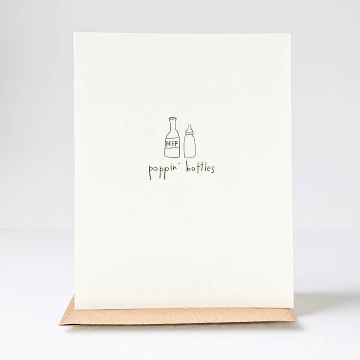 Poppin' Flaskkort för wholesale av under the stairs paper co.