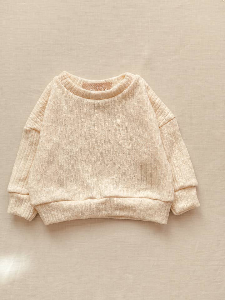 Cotton knit Sweater / Natural for wholesale by PETITE EvelinaApparel