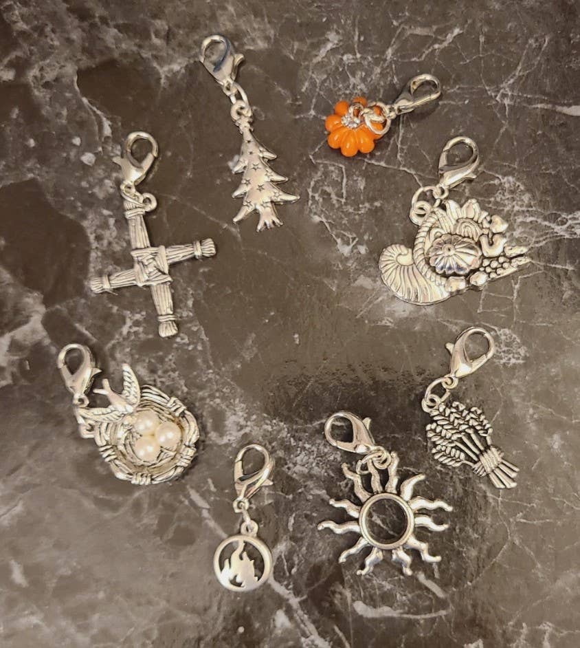 WBC Shops - Wholesale Individual Charm/Pendant - Wheel of the Year, all 8 Sabbat Charms1