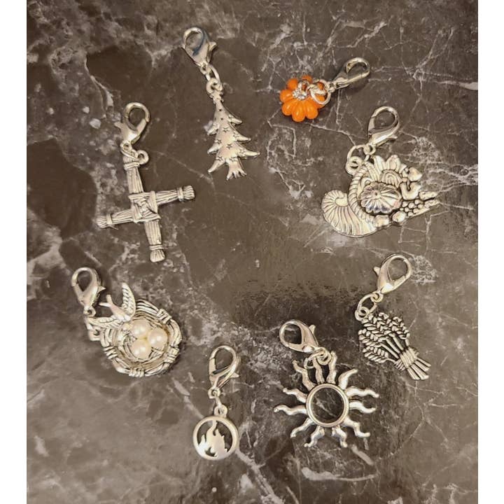 WBC Shops - Wholesale Individual Charm/Pendant - Wheel of the Year, all 8 Sabbat Charms1