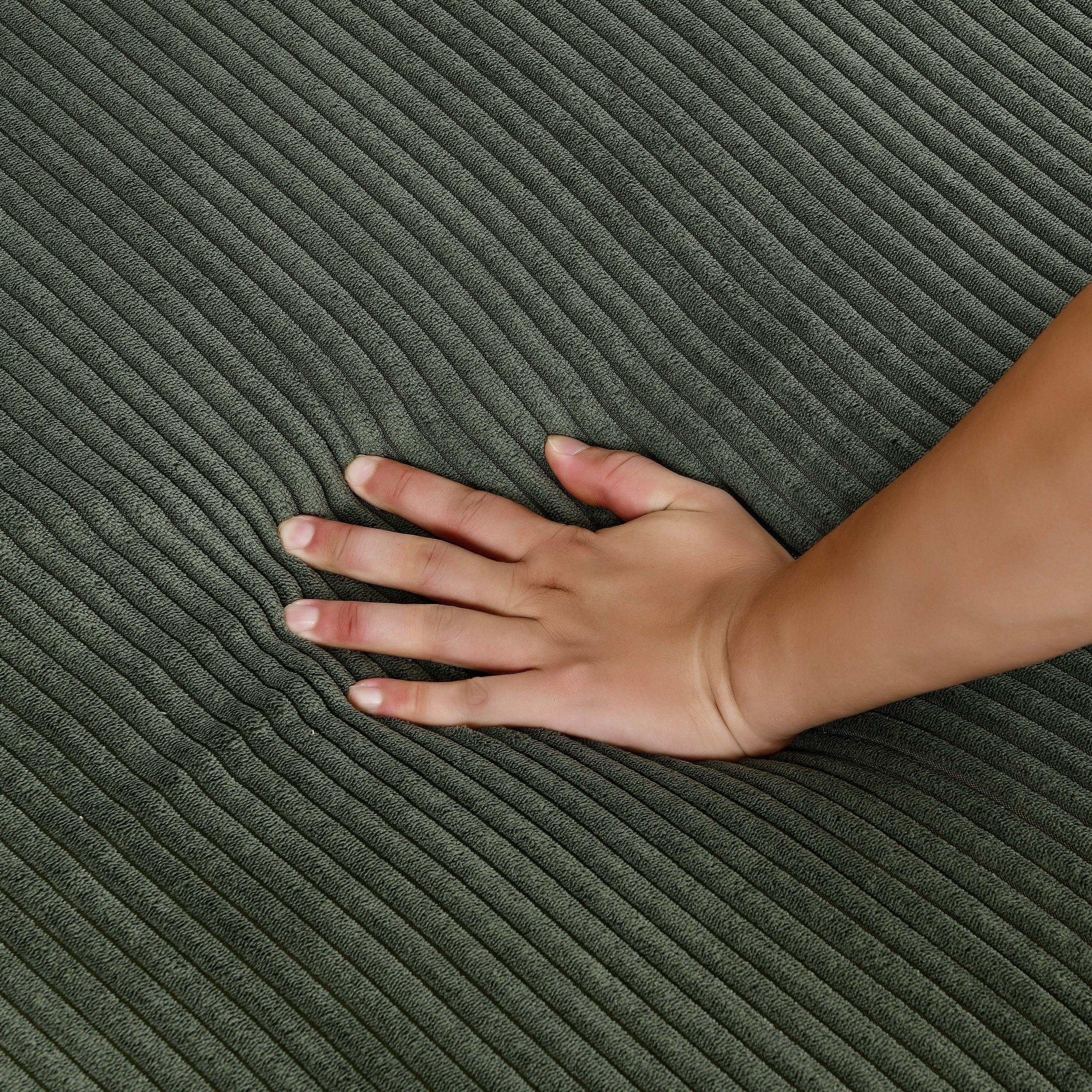 39F Inc. - Wholesale Sofa - 3-Piece Green Corduroy Double-Chaise Sectional Sofa5