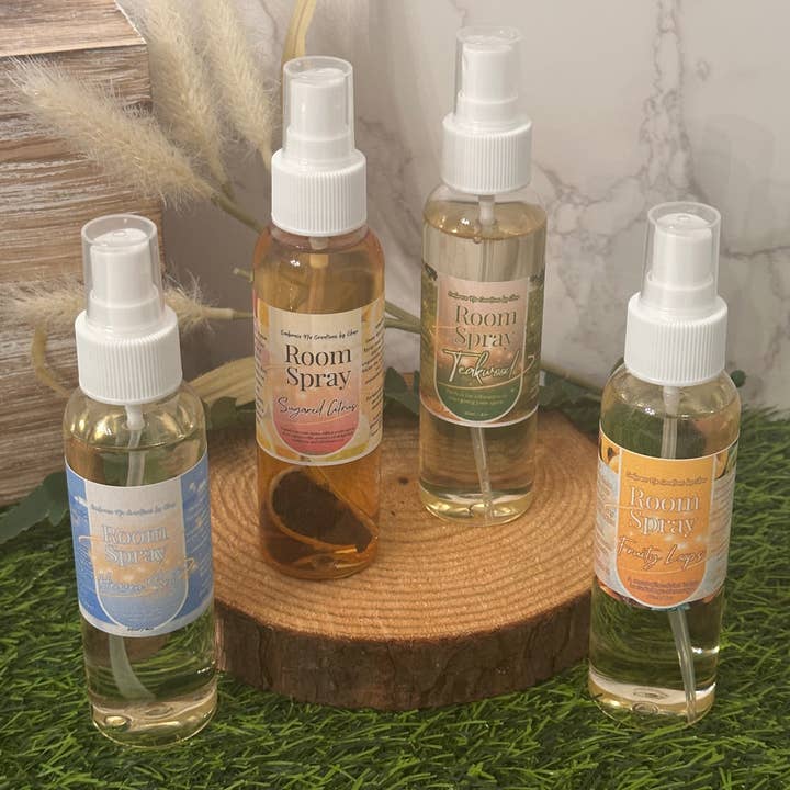 Embrace Nu creations by Char - Venta al por mayor Espráis para interior y ropa de cama - Teakwood - Spray desinfectante para habitaciones/ropa de cama de 4 oz