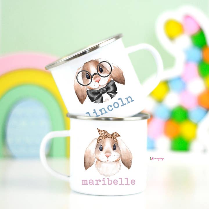 Easter Rabbit Personalized Kid's Easter Camp Cup, Bunny for wholesale by Mugsby
