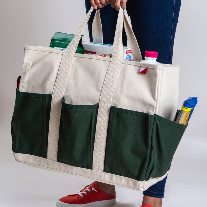 ShoreBags - Wholesale Tote Bag - Women's - Multi-Pocket Canvas Tote Craft Bag Large