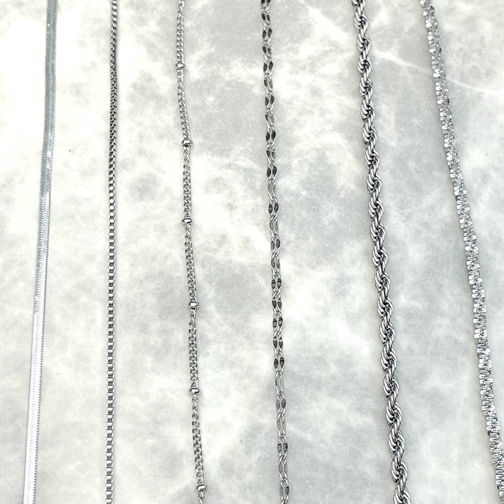 Blueyejewelry - Wholesale Link & Chain Bracelet - Dainty Silver Bracelets - Waterproof Chain Bracelets