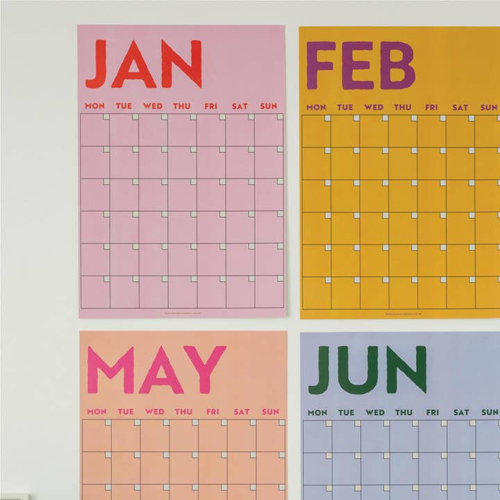Good Tuesday (Once Upon a Tuesday) - Wholesale Planner - Monthly Undated A3 Wall Planner | 12 Pages | Colourburst