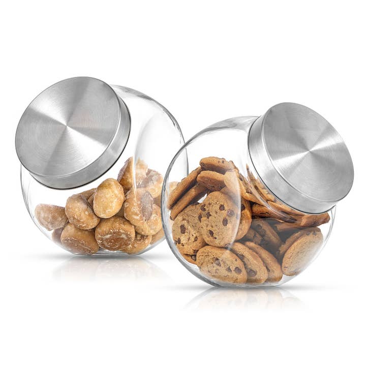 JoyJolt – wholesale Kakburk – All-Sides Cookie Jar med lufttätt metalllock, uppsättning av 2