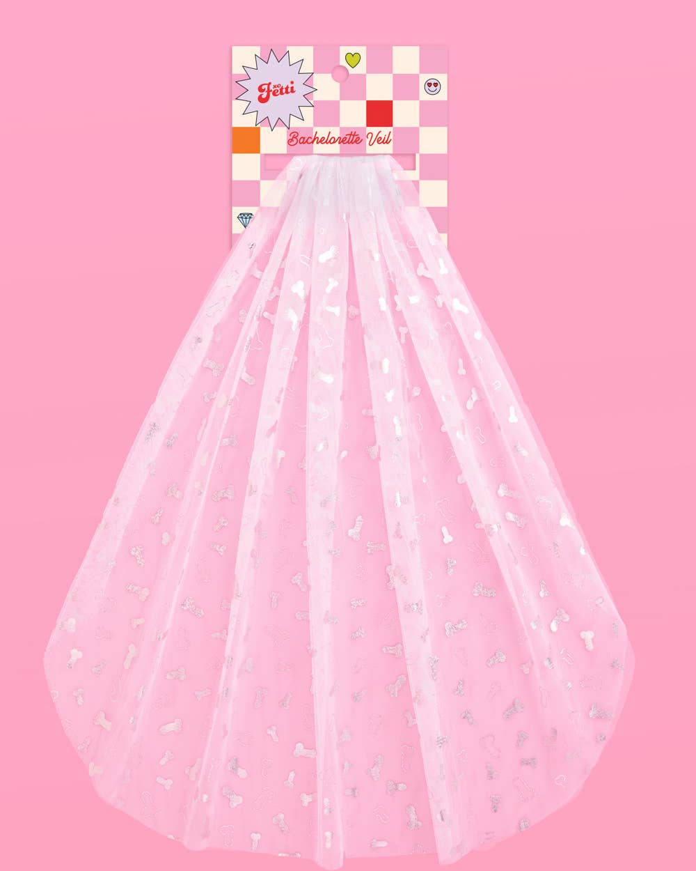 xo, Fetti - Wholesale Veil - Women's - Bachelorette Party Penis Veil, Bridal Shower Gift, Accessory