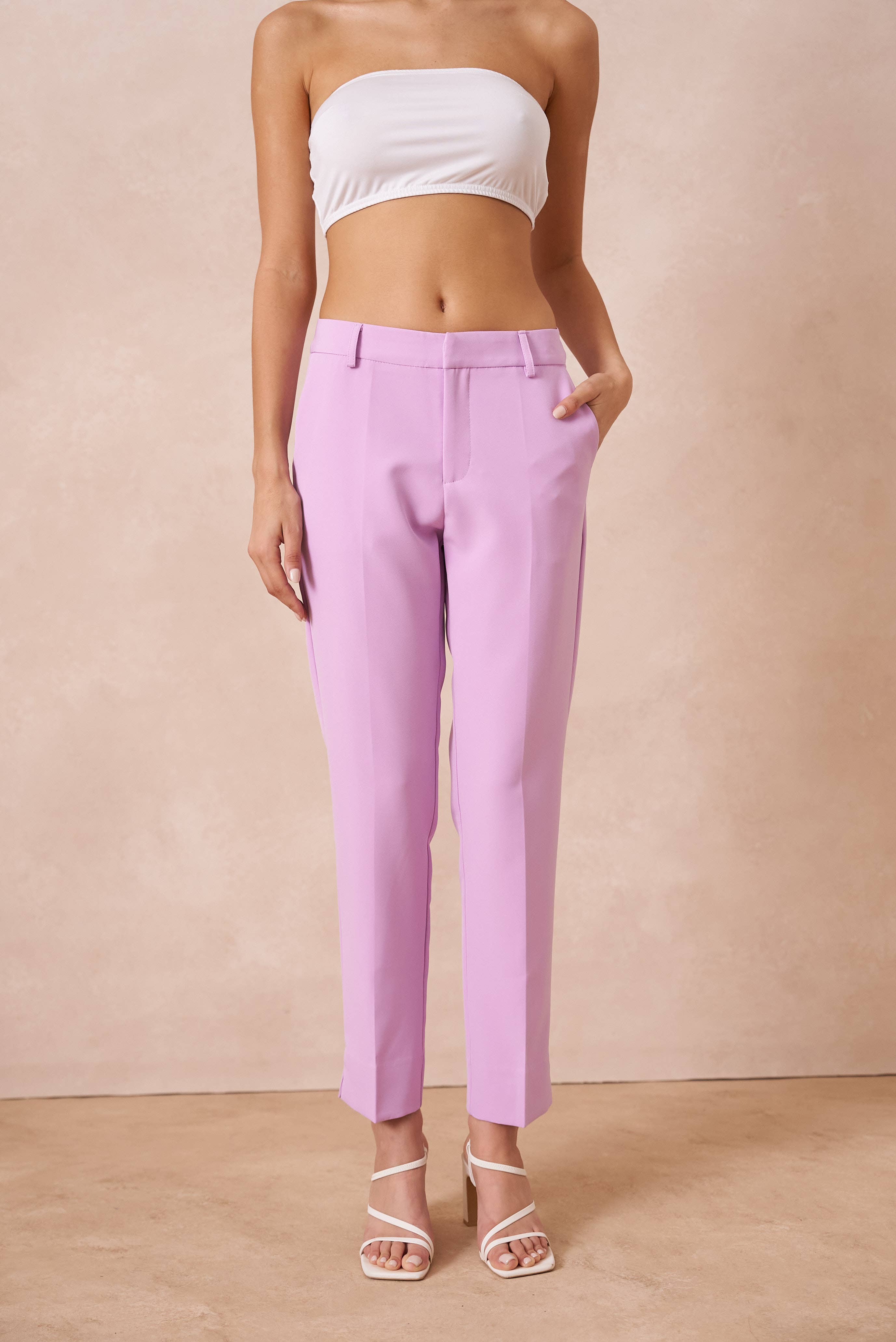 Attentif Paris – wholesale Pants – Women's – [Timeless] High-waisted cigarette pants64