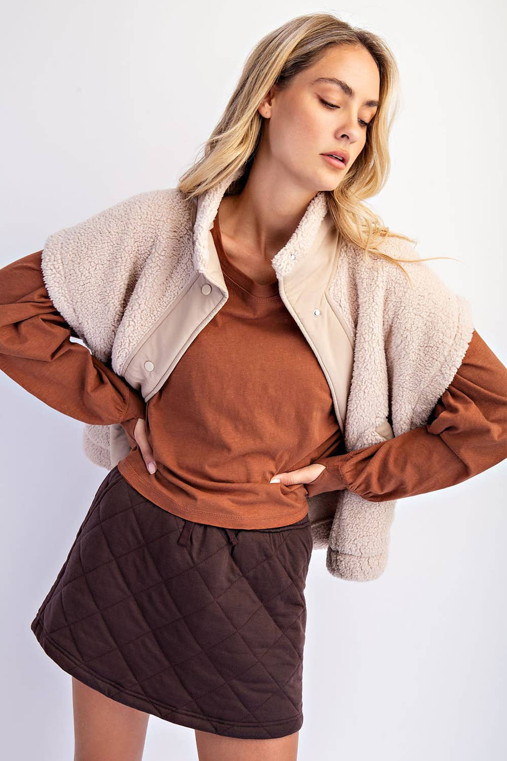 Rae Mode - Wholesale Athletic Jacket - Women's - OVERSIZED MICRO SHERPA VEST7