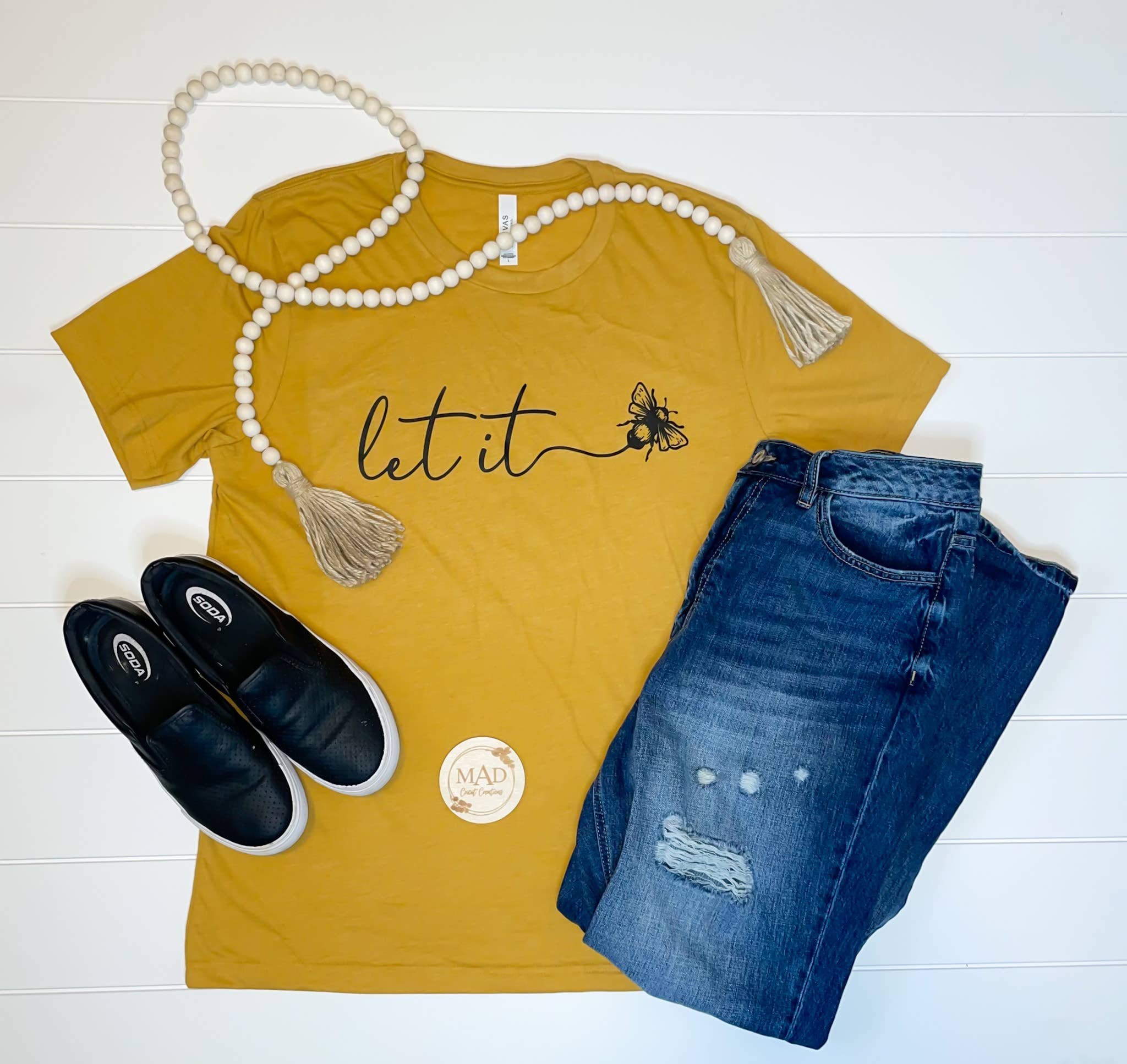 MAD Creations - Wholesale Screen Printed T-Shirt - Women's - Let It Bee