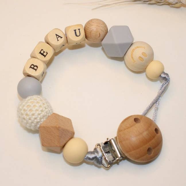 Cordon tétine gris beige pour la vente par Luppa